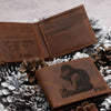 custom photo wallet gift for men brown