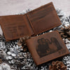 custom photo wallet gift for men brown