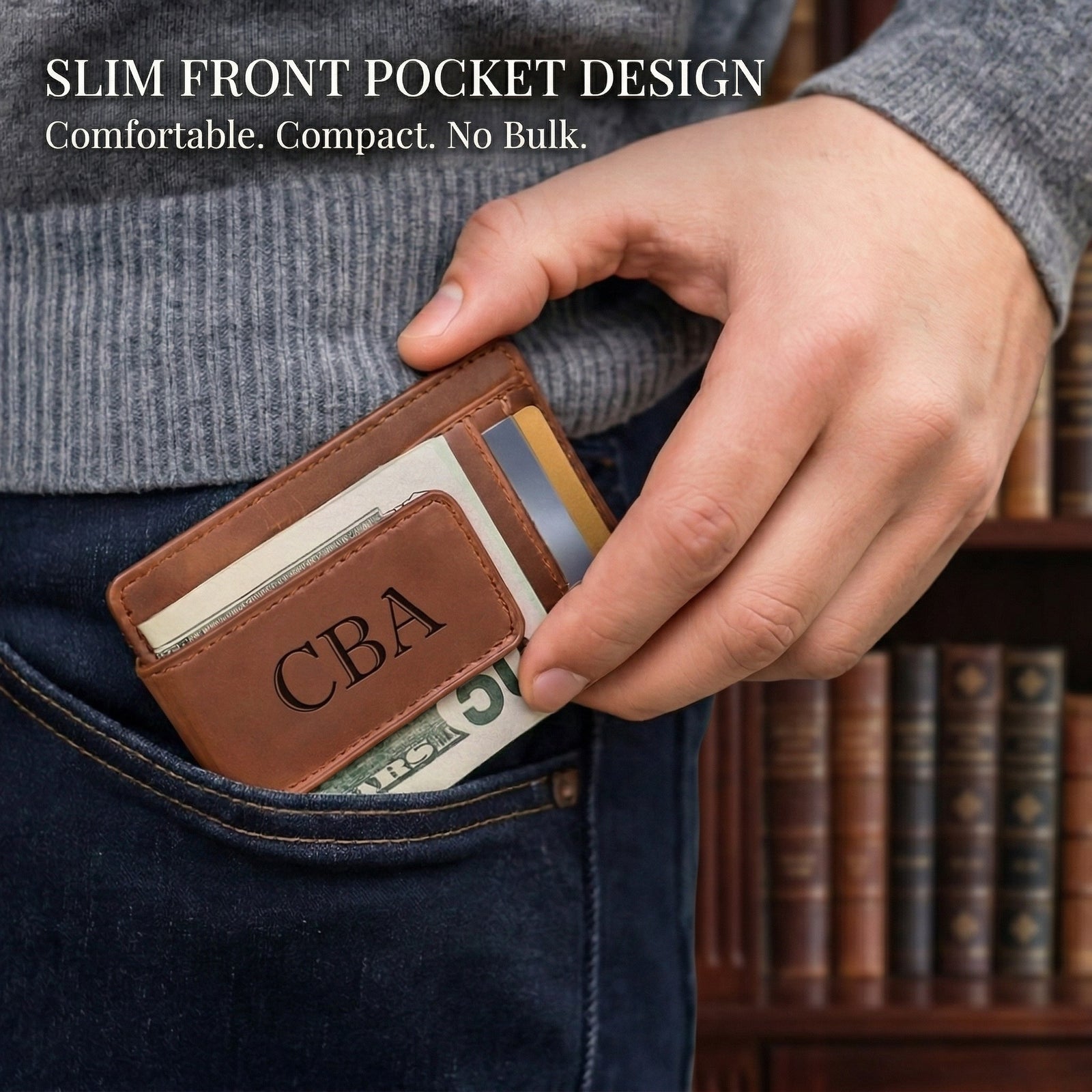 Solid brass lock with 'BRJ' engraving on a wooden surface, text 'Crafted from Solid Brass - Durable - Timeless - Built to Last' above.