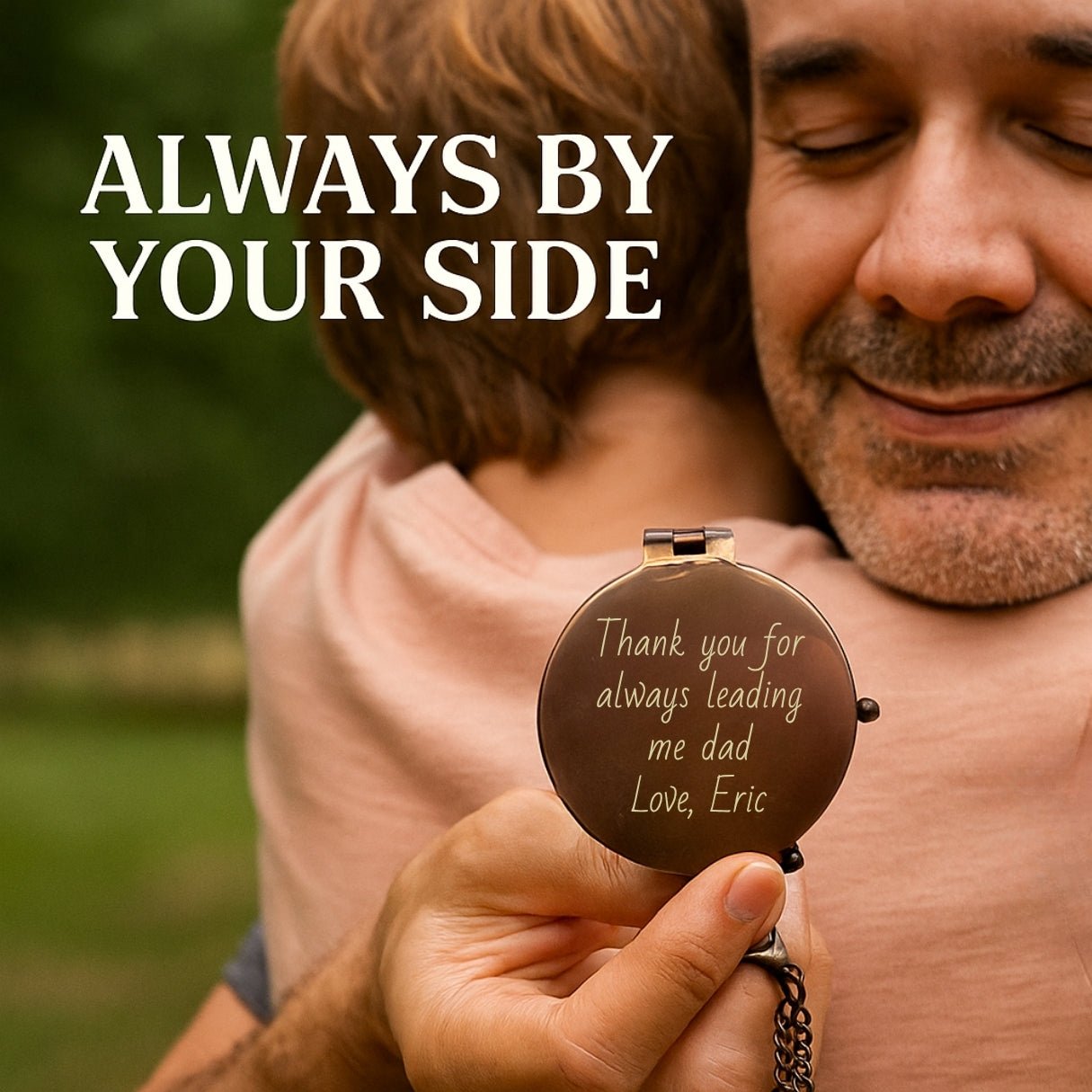 Handcrafted vintage compass for men – engraved and custom personalized with monogram, photo, or name; meaningful brass gift for retirement, birthday, or special occasions like Valentine’s Day or Father’s Day.