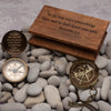 custom engraved working brass handmade compass gift for men