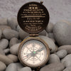 Personalized graduation compass gift engraved with heartfelt message from parents – SFdizayn