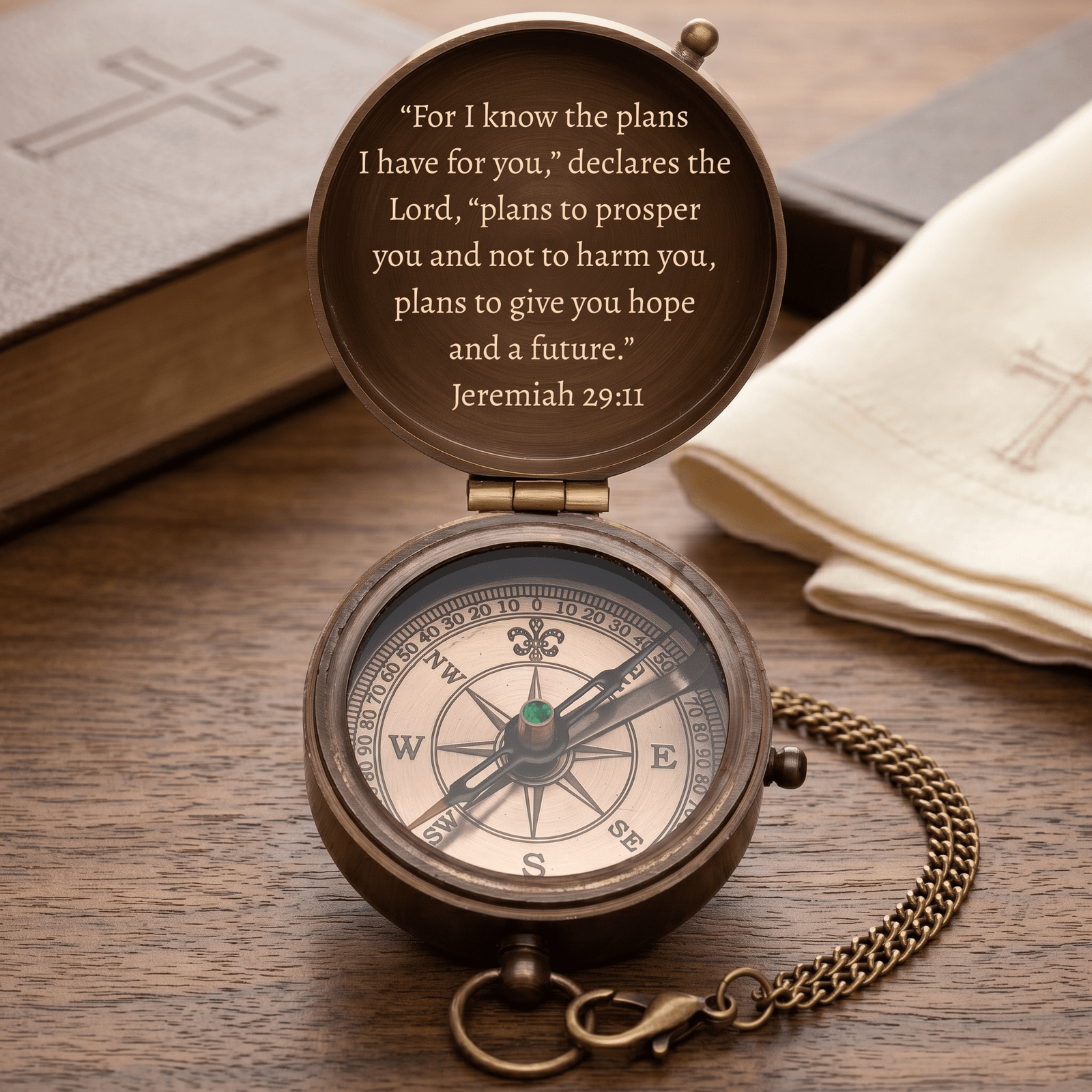 catholic baptism gifts for adults personalized engraved brass compass bible bookmark and leather journal