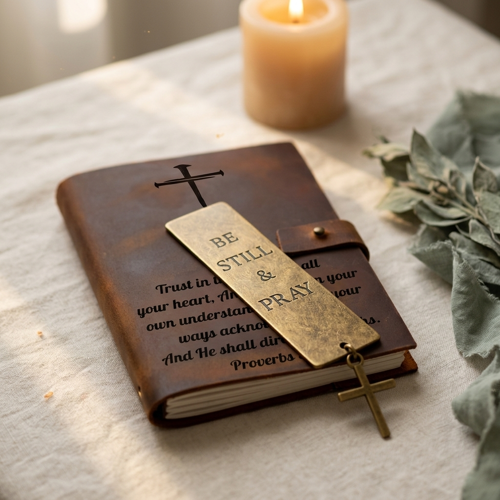 christian christmas gifts faith gifts for holidays engraved compass leather journal and brass bible bookmark