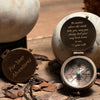 Engraved Father's Day brass compass gift with message from Mom and Dad