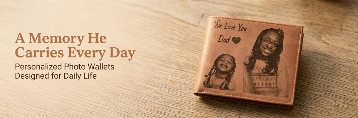Personalized engraved leather wallets by SFdizayn