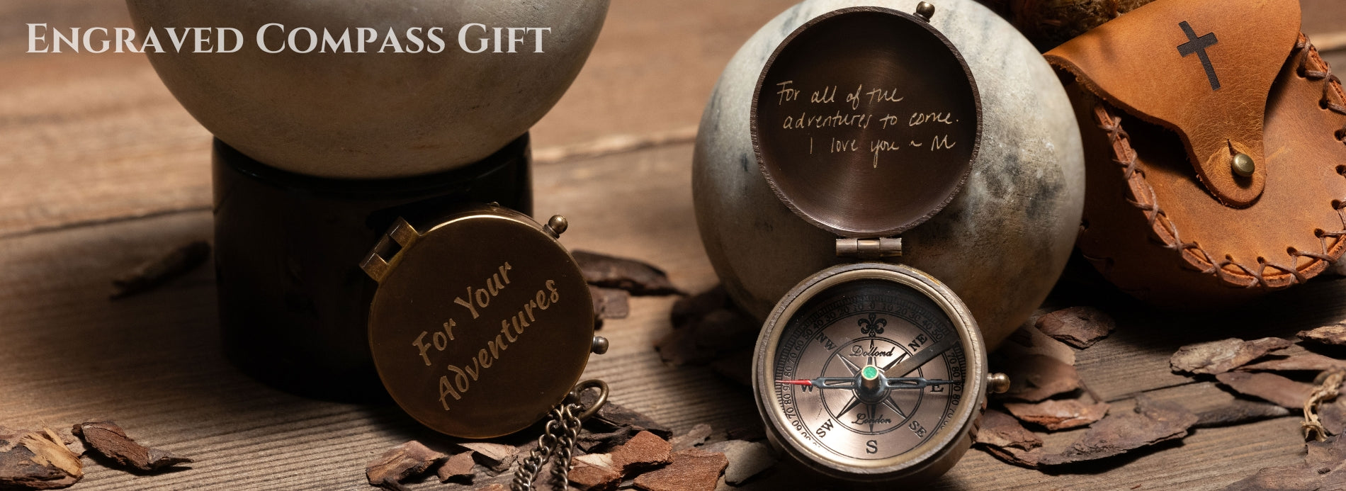 Personalized Compass | Custom Men Wallet | Engraved Journal | SFdizayn