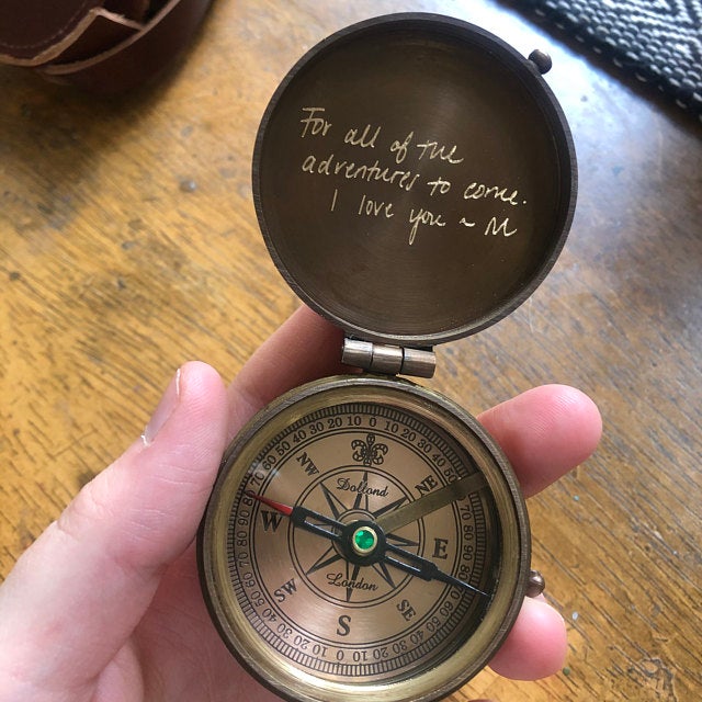 engraved compass