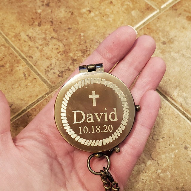 custom baptisn compass gift