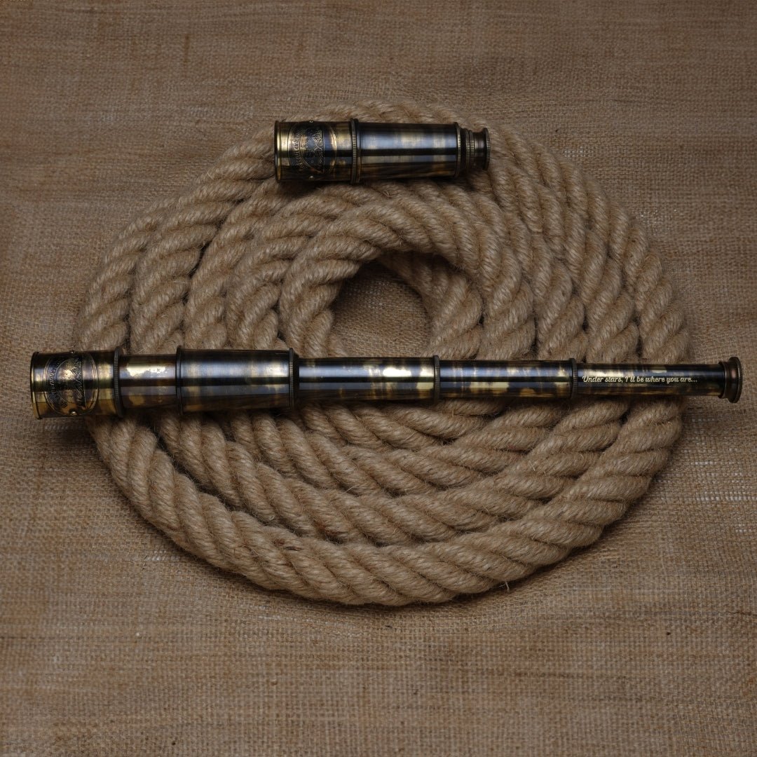 Personalized engraved working brass spyglass telescope for kids and adults with custom engraving– SFDizayn