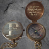 personalized working handmade brass compass gift