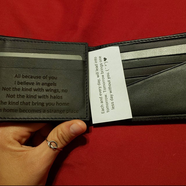 engraved custom leather mens wallet