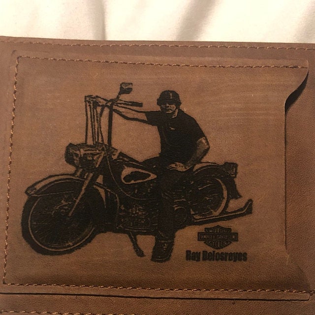 custom engraved with picture wallet