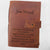 Personalized handmade leather journal notebook with custom engraving – SFDizayn