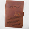 Personalized handmade leather journal notebook with custom engraving – SFDizayn