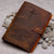 Personalized leather journal with Bible verse engraving and cross symbol – handmade Christian prayer notebook