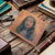 Custom photo wallet for dad with child’s portrait – engraved genuine leather wallet gift for men