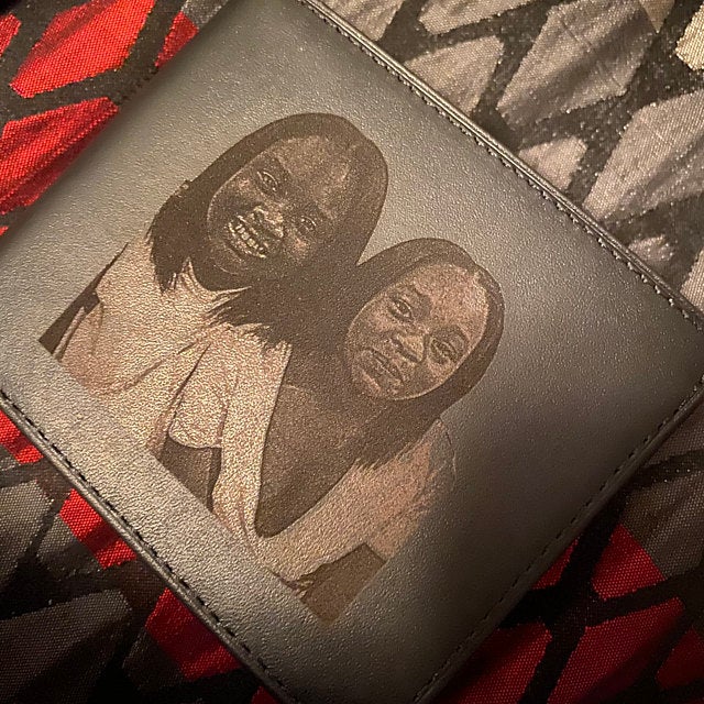 custom mens black picture wallet