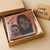 Personalized picture wallet made of genuine brown leather, custom engraved with name or initials – meaningful birthday or Valentine’s Day gift for him.
