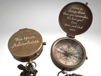 custom engraved compass