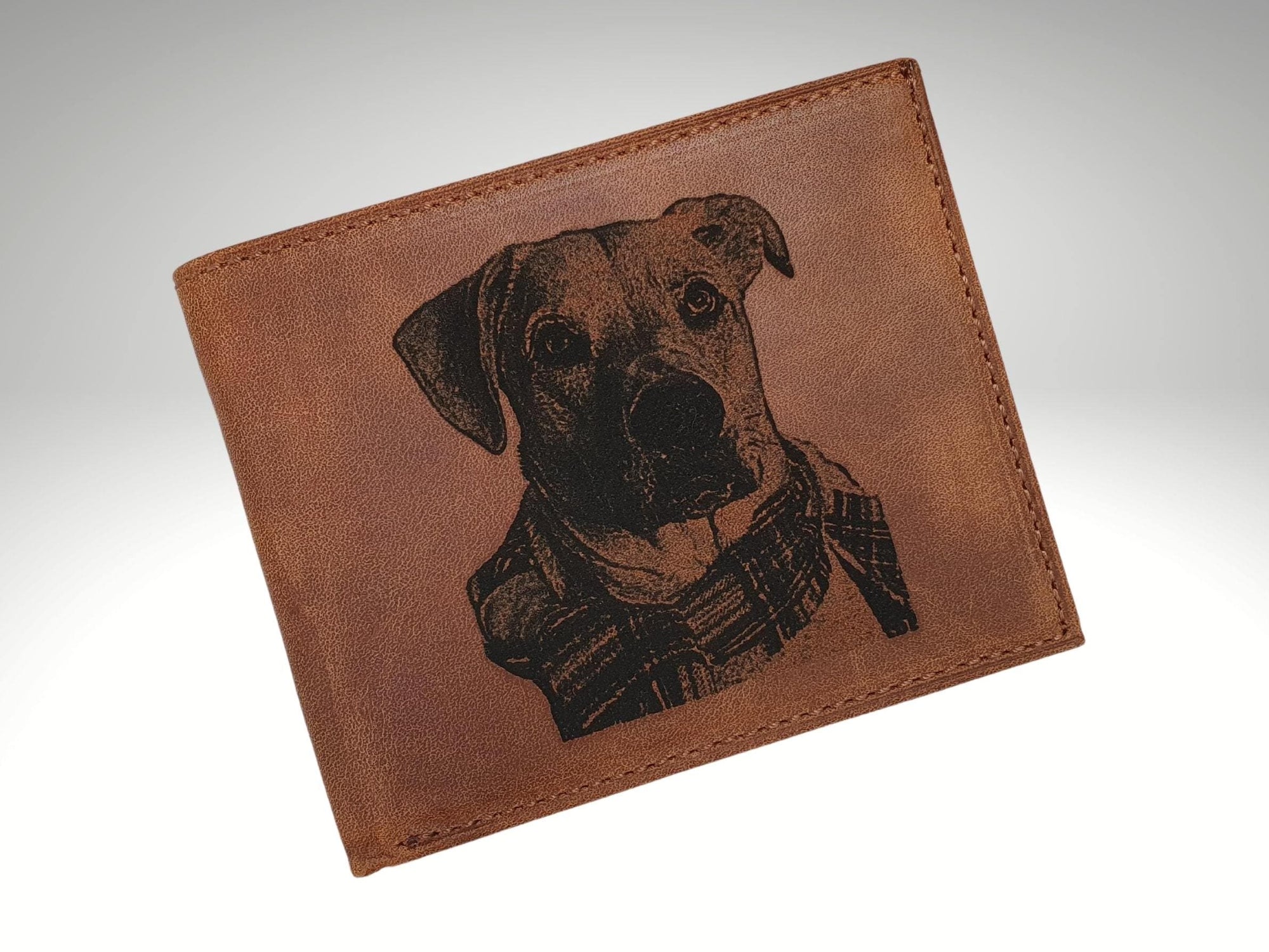  REMFACIO Custom Mens Wallets Photo Engraved Leather