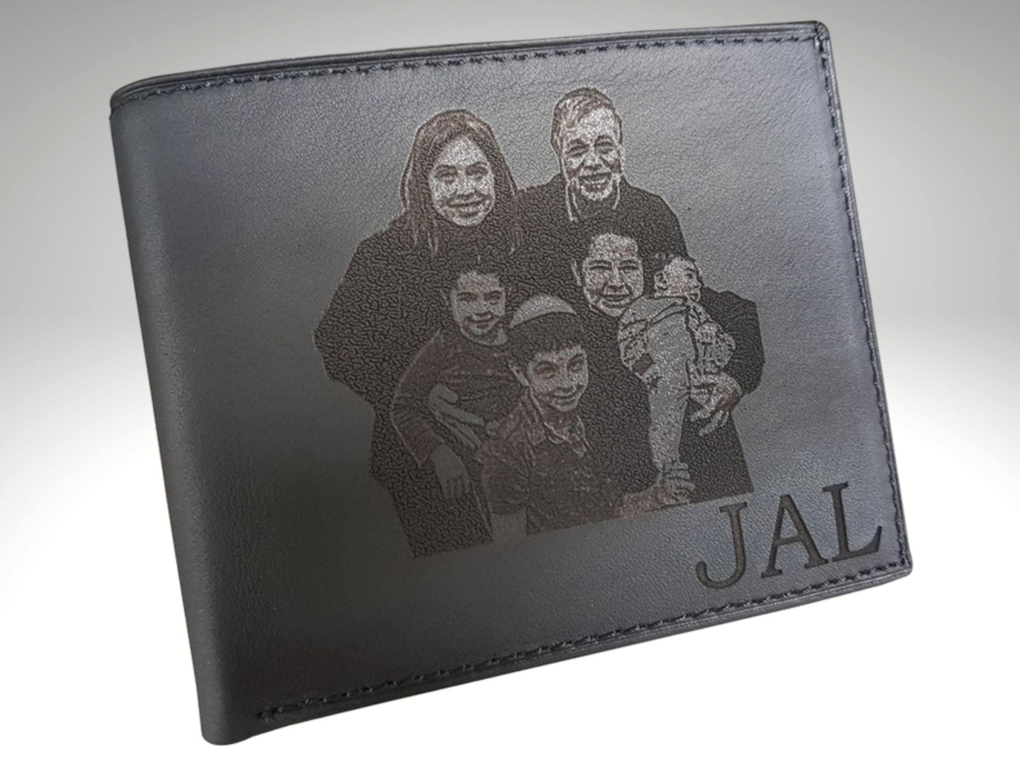 REMFACIO Custom Wallets for Men Personalized Mens Wallets Customized  Leather Wallet with Photo Engraved Wallets for Dad Husband Boyfriend  (Photo+Name)