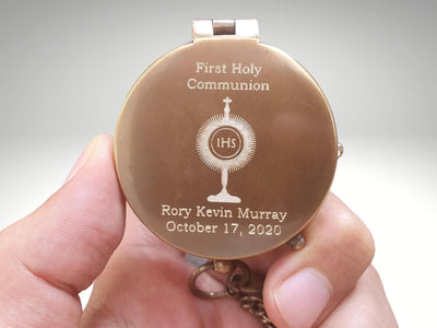 first holly communion compass gift