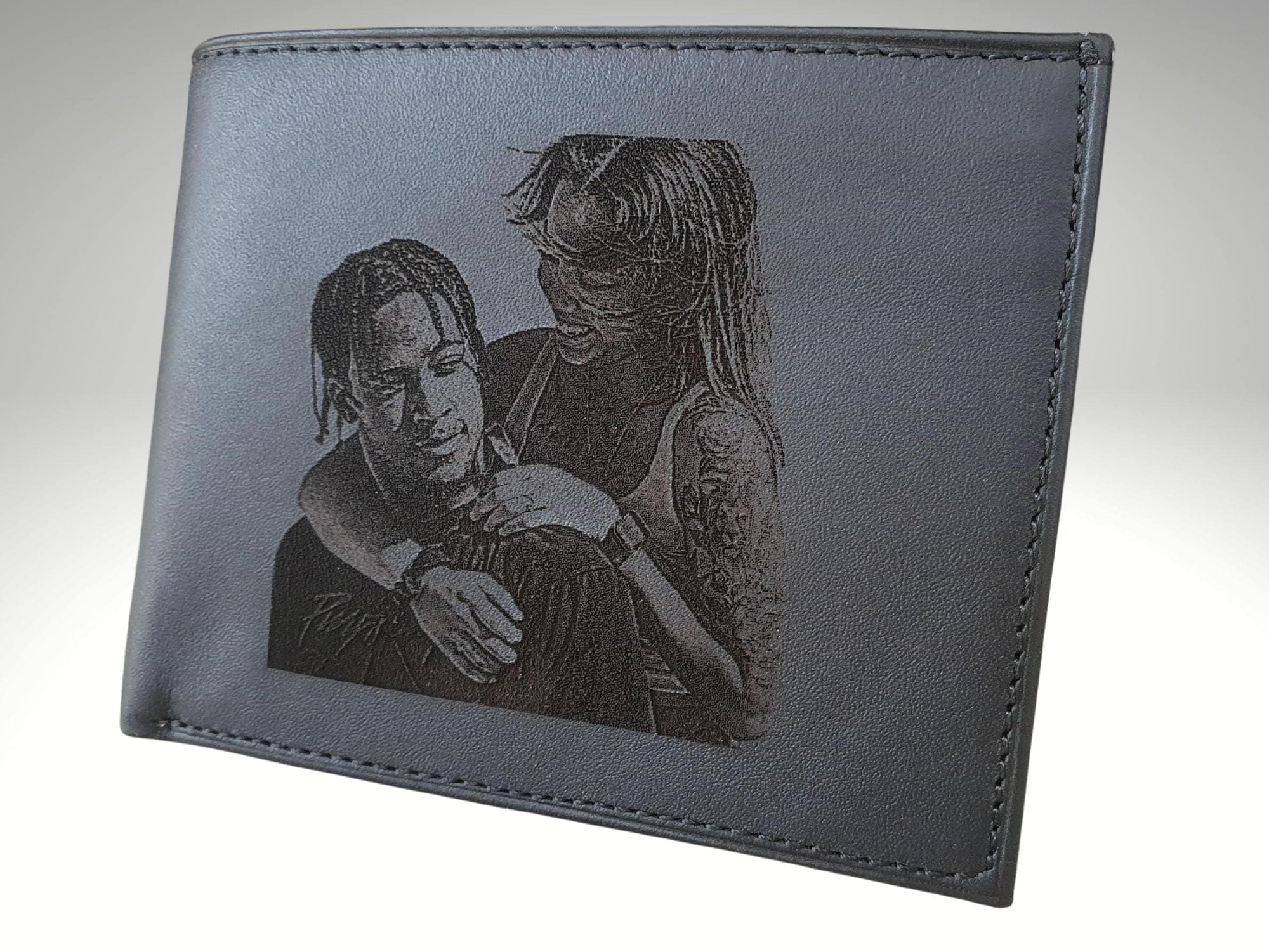  REMFACIO Custom Mens Wallets Photo Engraved Leather