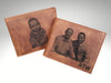 personalized mens leather photo wallet