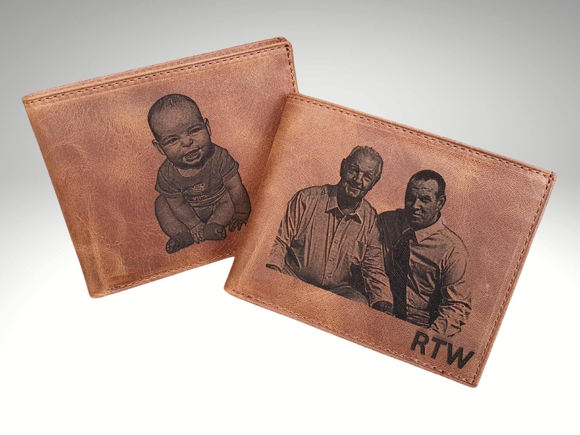 Men's Engraved Leather Wallet